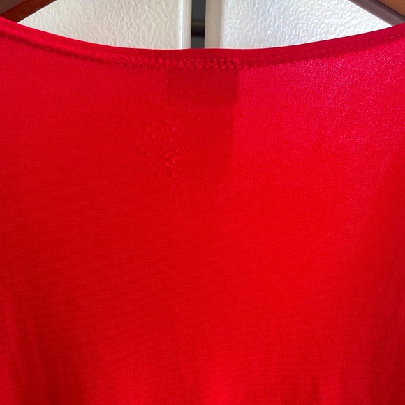 Stretch Sexy Plunge-neckline Red Dress - Picture 5 of 9